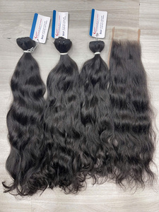 Extensiones de Cabello Humano 100% Natural Ondulado, Color Natural Disponible en Stock, 12-34 Pulgadas - Product Image 5