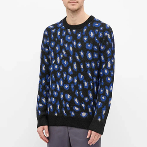 Men's Knitted Solid Wool/Acrylic Breathable Full Sleeve Winter Fashion <b>Pullover</b> Sweater <b>Jumper</b> Black Blue White 20277 - Product Image 1