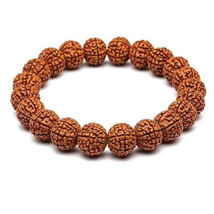 Bracelet Bouddhiste Naturel 7 Mukhi Rudraksha pour Hommes – Cadeau Écologique, Bijou Perlé Énergisant et Spirituel - Product Image 2