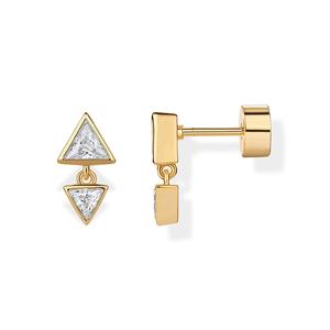 Boucles d'oreilles pendantes miniatures PAVOI en or jaune 14 carats plaqué or, à dos plat, pour femmes |   Boucles d'oreilles délicates pour le cartilage |   Piercing Helix - Product Image 1