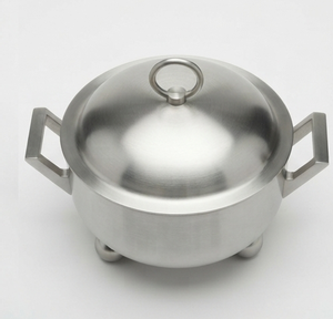 Soupière en argent poli sur mesure, vaisselle au design métallique, best-seller, soupières en métal, plat de service - Product Image 3