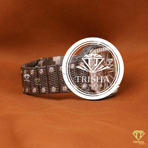 Reloj de Diseño con Movimiento Mecánico Automático, Acero Inoxidable, Diamantes Moissanite Blancos y Negros, Joyería de Lujo - Product Image 3