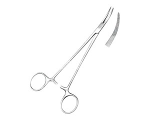 Pinces hémostatiques délicates Nissen courbées 18,5 cm en acier inoxydable, pince chirurgicale pour hématose, fixation des vaisseaux et usage général - Product Image 1