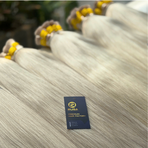 Extensions de cheveux en vrac RUSA HAIR 100g Cheveux humains vierges vietnamiens Super Double Drawn Sans synthétique Couleur blonde - Product Image 3