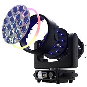 ไฟส่องเวทีแบบเคลื่อนย้ายได้ SHEHDS 19x20W RGBWAUV Beam Moving Head Wash DMX512 รุ่นส่วนตัว ไฟดีเจสำหรับงาน KTV ปาร์ตี้ บาร์ คอนเสิร์ต - Product Image 5