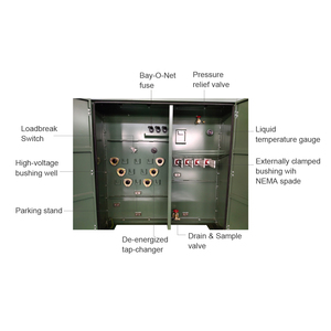 Transformador de Distribución Trifásico E2 Power, Montado en Plataforma, Sumergido en Aceite, 10kVA-2500kVA, 220V-480V, 60Hz - Product Image 2