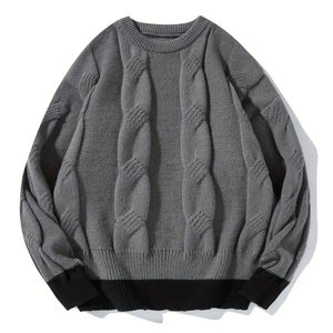 Pulls en coton 100% pour hommes, de qualité supérieure, pour l'hiver - Vêtements en tricot décontractés et chauds en gros - Product Image 1
