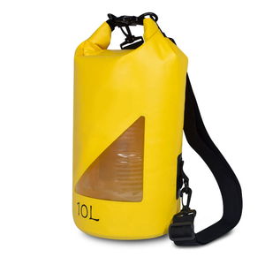 Custom Logo Outdoor Polyester PVC Dry <b>Bag</b> with Window <b>Waterproof</b> Wet Pack for Boating Floating Kayak & Hiking Gear - Product Image 2