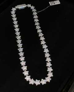 12mm HipHop <b>Cuban</b> <b>Link</b> <b>Chain</b> Iced VVS Brilliant Moissanite Star Rapper Flower 14k Gold S925 Sterling <b>Silver</b> Wedding Gift for - Product Image 6