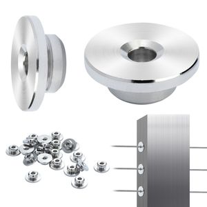 Kit Ringhiera a Cavo da 51 Pezzi, Protezioni per Cavi da 1/8'' Nere Invisibili, Tensionatore a Crimpare da 1/8'', Terminali e Dispositivi di Assistenza per Cavi - Product Image 1