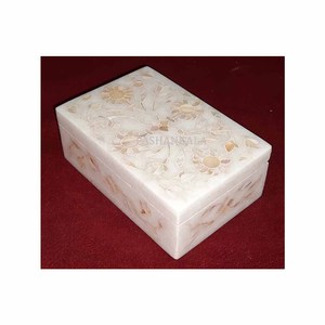 Importer and Supplier of Indian Pure White Marble Inlay With Multicolor Mother of Pearl Jewelry Box for <b>Wedding</b> <b>Gifting</b> - Product Image 3