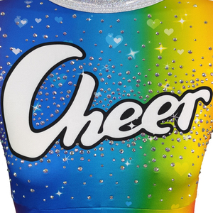 Uniformes de cheerleading pour femmes sur mesure en gros, ensembles de haute qualité, tenues sexy imprimées avec strass - Product Image 2