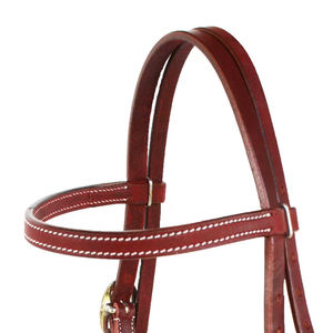 Brida de Cuero Hecha a Mano para Caballo, Completa con Ajuste y Costuras Decorativas, Brida para Montar a Caballo - Product Image 3