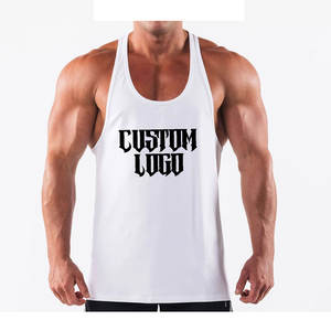 Camisetas de Gimnasio para Hombre Baratas de Fábrica OEM, Camisetas sin Mangas Personalizadas de Algodón y Elastano, Camisetas Deportivas Casuales de Poliéster - Product Image 2