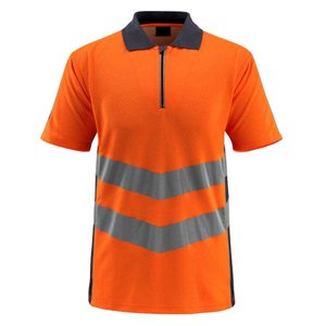 Polo à manches longues réfléchissant fluorescent haute visibilité, sans couture, unisexe, confortable, en polyester - Product Image 6