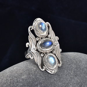 Handmade Rainbow Stone Sterling <b>Silver</b> <b>Ring</b> Customized Size Available <b>Ring</b> 925 Sterling <b>Silver</b> Plated <b>Boho</b> <b>Rings</b> Fashion <b>Rings</b> - Product Image 1