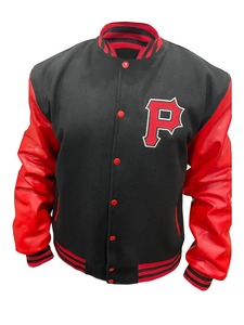Chaqueta de forro polar para hombre, estilo béisbol, con terciopelo en contraste, holgada, informal, con cuello alto, cortavientos, ecológica, estilo urbano, para otoño - Product Image 4