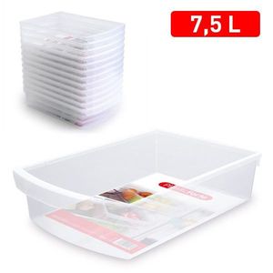 Contenitore in Plastica Trasparente Impilabile da 7,5 L per Organizzazione Alimenti in Cucina - Product Image 1