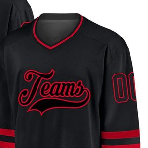 Jersey de hockey sobre hielo personalizado de EE. UU. con logo personalizado, 100% alta calidad, precio de fábrica, pedido al por mayor, uniforme de hockey por sublimación directo de fábrica - Product Image 3