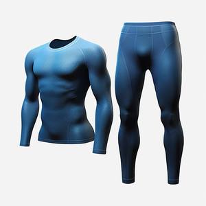 Custom Logo Men Yoga Clothing Set with Quick Dry Compression Wear for Fitness Running and <b>Gym</b> Training - Product Image 2