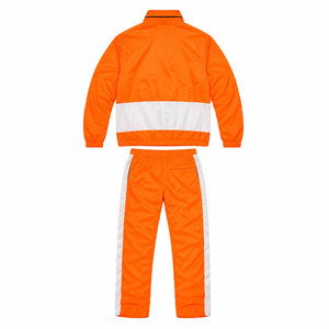 Men’s Orange Tracksuit 2 Piece Reflective Windbreaker Jogging Set <b>Summer</b> 100% Nylon Outfit Starter <b>Jacket</b> Vintage - Product Image 5