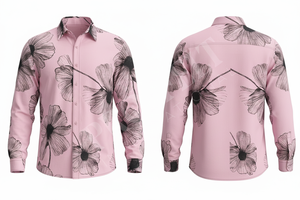 Chemise à Boutons à Motifs Floraux Personnalisés pour Toutes les Saisons, Chemise à Manches Longues Casual, Confortable, Élégante, OEM ODM, Chemises de Haute Qualité - Product Image 3