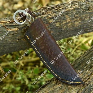 Couteau à pointe tombante en acier Damas OEM, vente en gros, lame pleine, avec trou pour le pouce, poignée ergonomique, pour la chasse, le camping, la survie tactique - Product Image 6