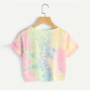 Camiseta Casual de Corduroy con Estampado Tie-Dye 3D, 100% Algodón, Impresión Personalizada, Estilo Urbano Ecológico - Product Image 1