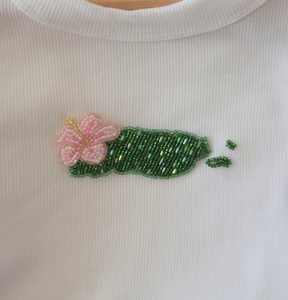 Stylish Ethnic Seed Bead Embroidery <b>Top</b> Handcrafted Glass & Crystal Baptism Gift with Unique Design - Product Image 5