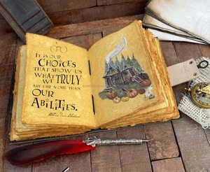 Diario de cuero estampado de Harry Potter, regalos Diario Vintage de cuero para hombres, diario de escritura de bruja, brujería - Product Image 4