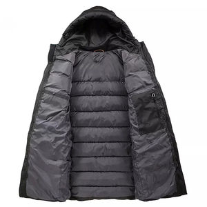 OEM Heavy Best Bubble Long Hooded Black <b>Longline</b> Parka <b>Coat</b> Custom Men Shiny Puffer Jacket for Men High Quality Comfortable 2026 - Product Image 6