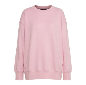 Regular Fit Full Sleeves Women's Sweatshirt Casual Style <b>Top</b> Quality Polyester/Cotton Solid Color Sweatshirt Knitted Fabric - Product Image 4