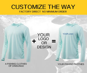 Hoodie de pêche UPF50 Performance, séchage rapide, évacuation de l'humidité, polyester léger, logo personnalisé, manches longues, chemise de pêche pour homme - Product Image 3