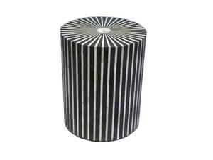 Tabouret d'appoint moderne en MDF de qualité supérieure avec incrustation en résine, résistant à l'eau, meubles écologiques pour le salon, décoration de la maison - Product Image 2