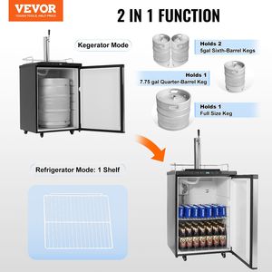 Distributore di birra Kegerator per birra da frigorifero a grandezza naturale con rubinetto singolo - Product Image 2