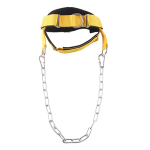 <b>Adjustable</b> Nylon Steel Head and Neck Lifting Training Head Harness With Wrist Straps and Wraps for Weight LIfting - Product Image 4