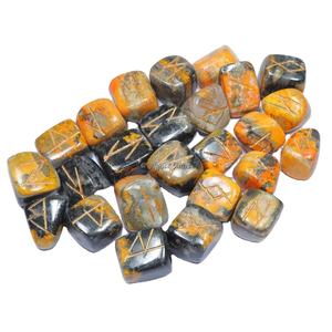 Blue Agate Rune Stone Set Beautiful Futhark <b>Crystal</b> with <b>Feng</b> <b>Shui</b> and Love Style Engraved Gemstone for Healing - Product Image 6