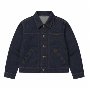 High Quality Custom <b>Men's</b> Grey Denim <b>Jacket</b> Slim Fit Vintage Streetwear Casual Cotton Button Up <b>Trucker</b> Jean <b>Jackets</b> <b>Men</b> - Product Image 6
