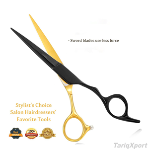 Kit de Tijeras de Peluquería Profesionales de Acero Inoxidable 4Cr13, Plegables, Ligeras, para Diestros, para Cortar y Entresacar Cabello - Product Image 2