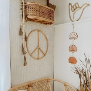 Signe de paix stickers muraux pour chambre d'enfants petit bébé chambre ornement rotin décalcomanie autocollant intérieur tentures décoratives - Product Image 5