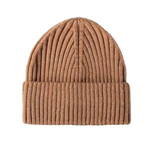 Vente en gros de bonnets à la mode avec broderie personnalisée et logo personnalisé chapeau hip hop d'hiver bonnets épais - Product Image 1