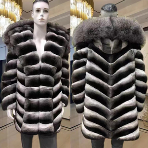 Winter Warmer Real Fur Coat for Men Genuine Fur <b>Jacket</b> with Mink Velvet Lining Inside <b>Silver</b> fox Fur Trim - Product Image 3