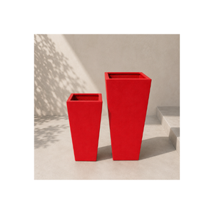 Jardinière carrée élégante en fibre de verre, prête à être expédiée, grand pot à plantes pour aménagement extérieur et intérieur, couleur personnalisable - Product Image 1