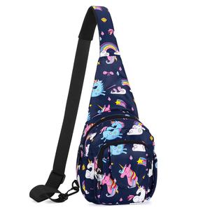 Unisex Lightweight One-Strap Fully Sublimated Crossbody Daypack Fashionable Geometric Backpack Chain for Hiking Everyday Use - Product Image 1