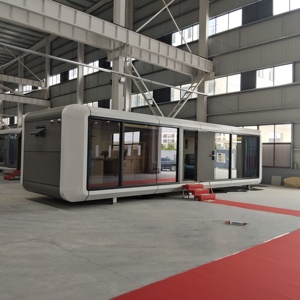 Casa Contenedor Modular Prefabricada Portátil para Exteriores, Estructura de Acero de 20 pies/40 pies, Tipo Invernadero/Cabaña, Ideal para Hoteles - Product Image 2