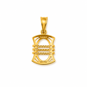 Pendentif barre en or jaune 18 carats avec diamants Namivaa pour homme et femme, poli miroir, géométrique, pour usage quotidien, cadeau de fête, bijoux de luxe micro-pavés - Product Image 5
