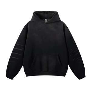 Sudaderas con capucha 100% algodón con efecto lavado, 600GSM de alta densidad - Product Image 2