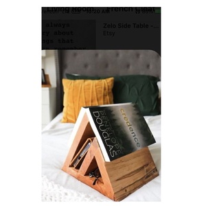 Support de livre triangulaire en bois de qualité supérieure, marque-page, support de page, présentoir de bureau, rangement pour étagère, support de livres - Product Image 4