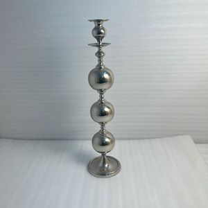 Decorative Solid Brass Candle Stand With Nickle Finish For Home Interior Styling And Wedding Centerpiece Decoration - Product Image 6