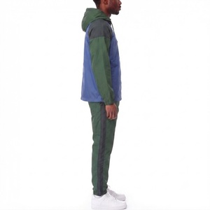 2026 Men's Color Blocking Full <b>Zip</b> <b>Hooded</b> Tracksuit Lightweight Breathable Quick Dry Athletic Jogger Suit Regular Fit Summer - Product Image 6